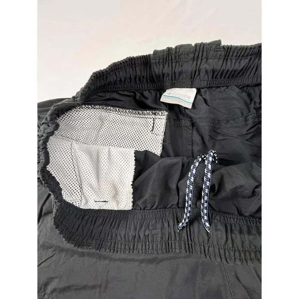 Columbia PFG Swim Trunks Mens Large Black Nylon Fishing Shorts Quick Dry Lined